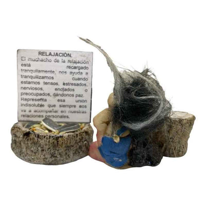 Troll Mini + Comedero + Semillas + Tarjeta Varios Modelos Relajacion 4.5 Cm