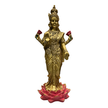Lakshmi Diosa Fortuna Resina Artesanal Ritualizado. by HEREJE
