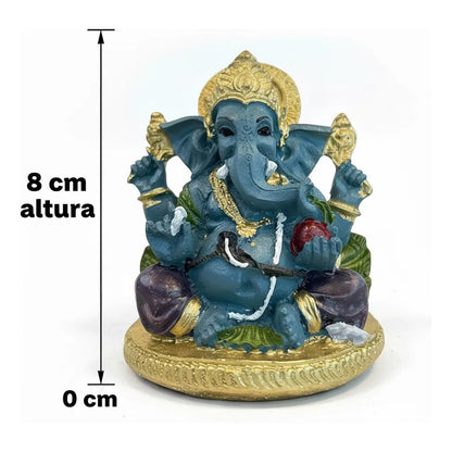 Ganesh Figura De Resina De 8 Cm De Atura Azul by HEREJE