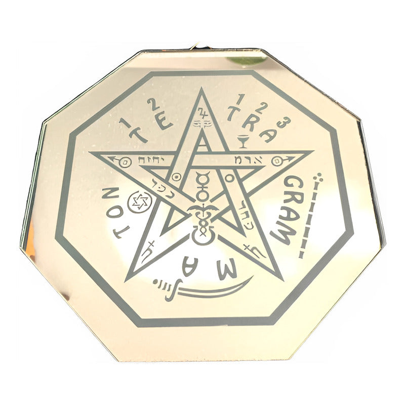 Tetragramaton 20cm Espejo Grabado by ARTICULOS ESOTERICOS LETY