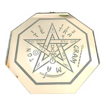 Tetragramaton 20cm Espejo Grabado by ARTICULOS ESOTERICOS LETY
