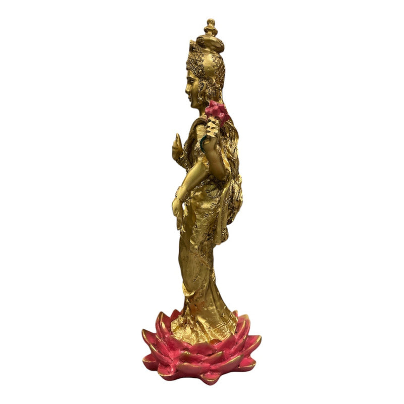 Lakshmi Diosa Fortuna Resina Artesanal Ritualizado. by HEREJE