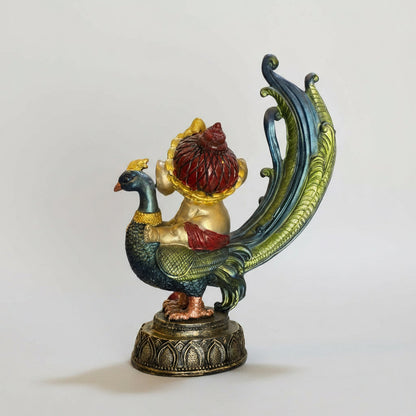 Ganesh Pavo Real Figura Resina Prosperidad 24cm 3 Colores by ARTICULOS ESOTERICOS LETY