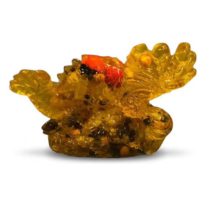 Dragón De Resina Transparente Figura Encapsuladas 2cm Altura Amarillo by HEREJE