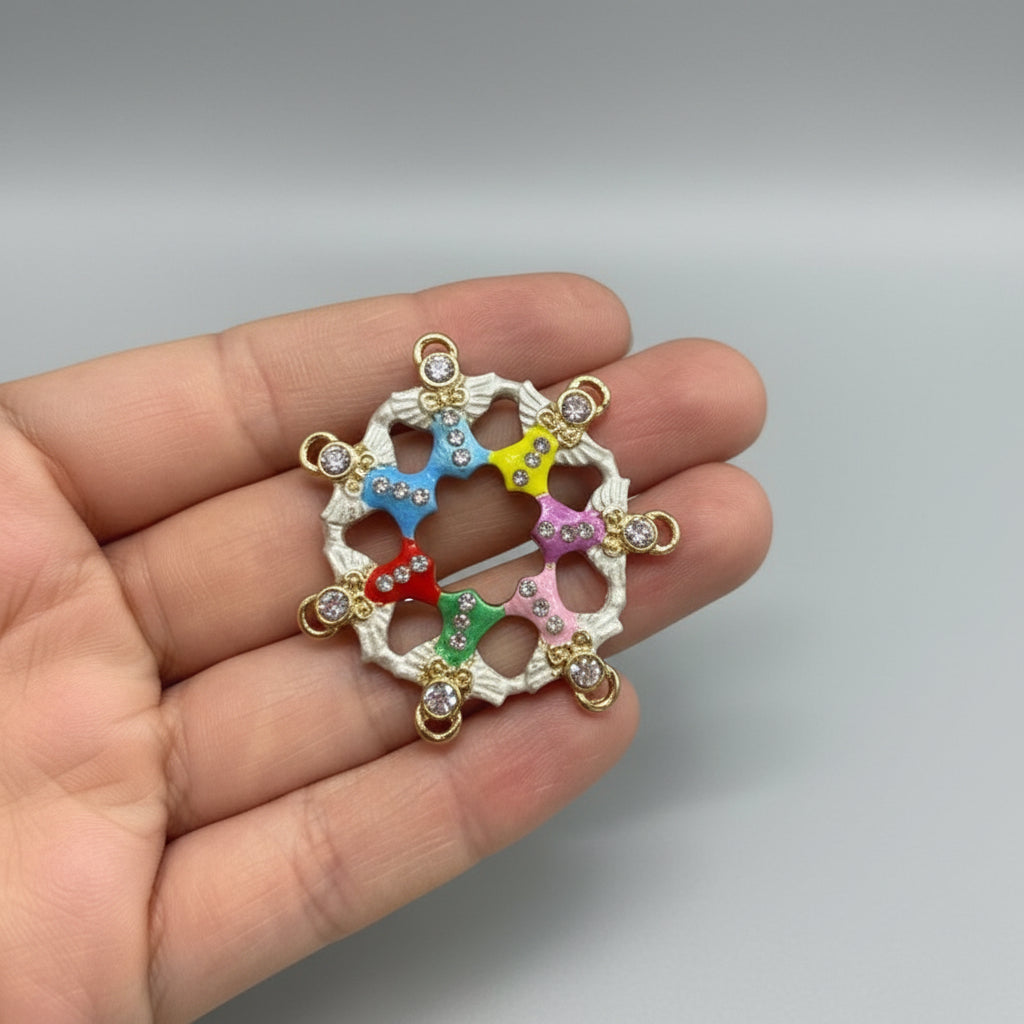 Círculo De Ángeles Baño De Oro Con Cristalprendedor by HEREJE