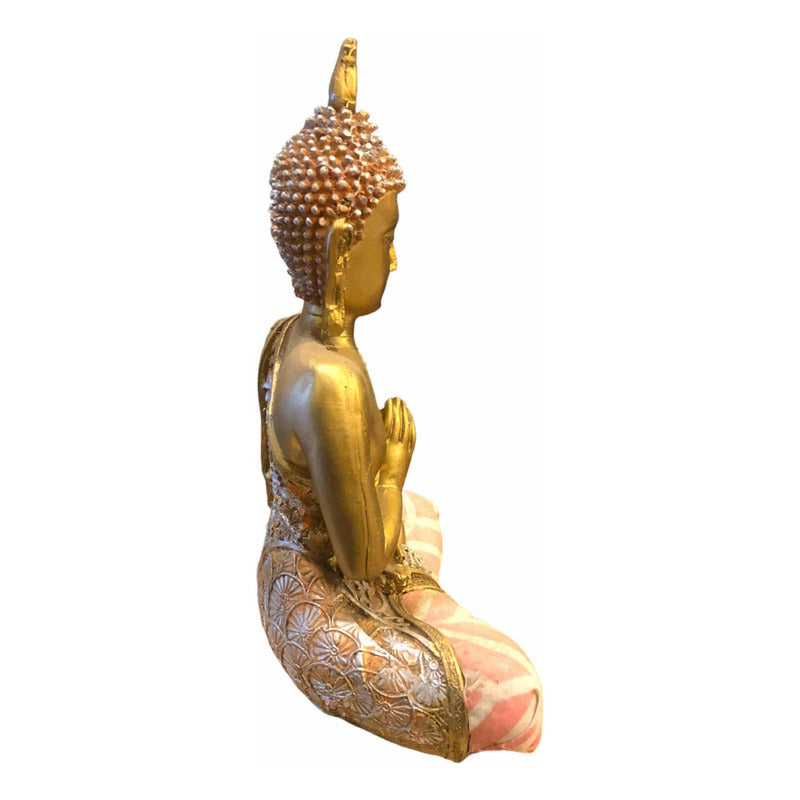 Buda Con Tela Dorado 25x18x7 Dorado by HEREJE