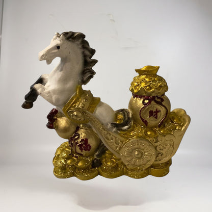 Caballo Año Chino 11x10x4cm Escultura De Resina by HEREJE