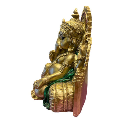 Estatua Ganesh Trono Resina 14 Cm. by HEREJE