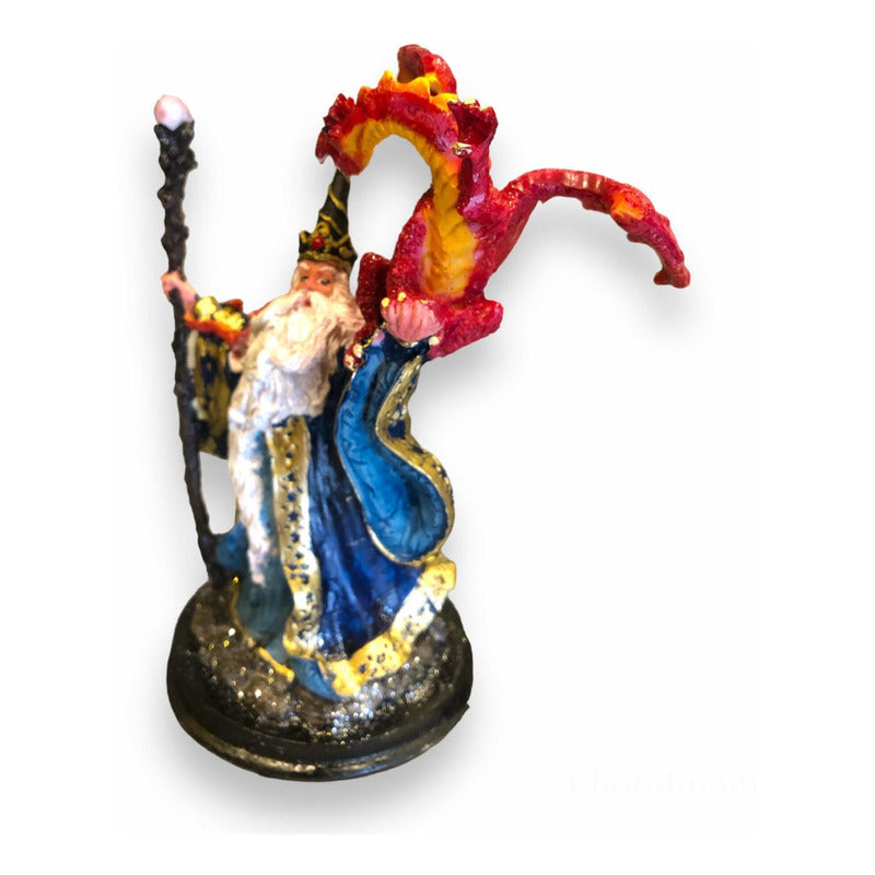 Merlin Con Dragón Figura De Resina Variado by ARTICULOS ESOTERICOS LETY
