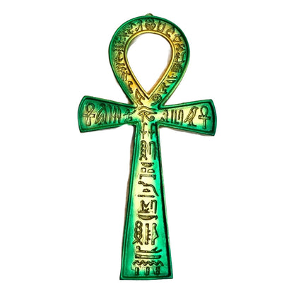 Cruz Egipcia Ankh Resina Nacional Pintada A Mano 18 Cm by ARTICULOS ESOTERICOS LETY