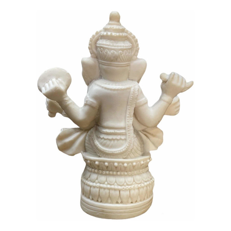 Ganesh Blanco Figura Resina Nacional 12cm Alto Blanco by ARTICULOS ESOTERICOS LETY