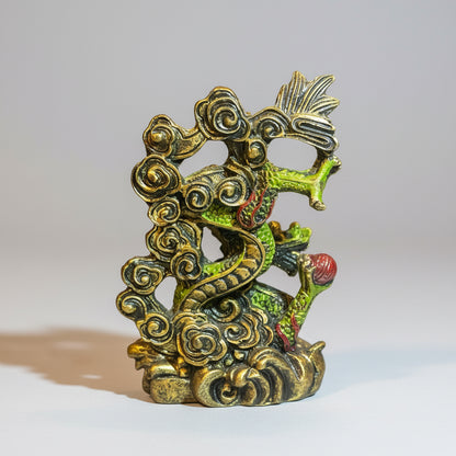 Dragón Año Chino Figura De Resina 11cm Feng Shui Verde by ARTICULOS ESOTERICOS LETY