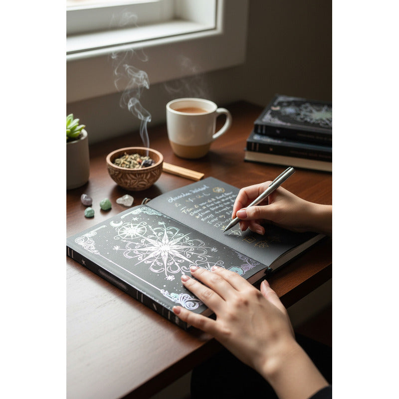 Libreta Grimorio Hojas Negras Para Rituales De Abundancia. by HEREJE