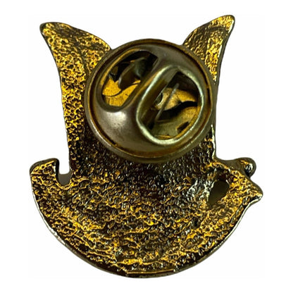 Angel Protector Pin Baño De Oro Prendedor Cubierto De Laca Dorado by HEREJE
