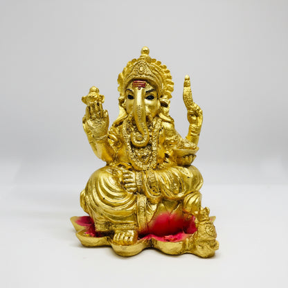 Ganesh Flor De Loto Figura En Resina Nacional by ARTICULOS ESOTERICOS LETY