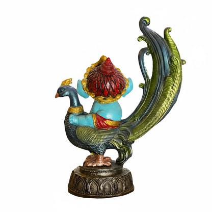Ganesh Pavo Real Figura Resina Prosperidad 24cm 3 Colores by ARTICULOS ESOTERICOS LETY
