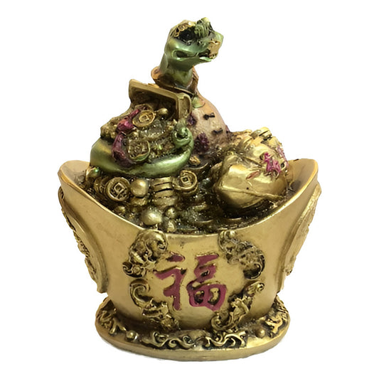 Serpiente Lingote Resina 12.5 Cm Dorado by HEREJE