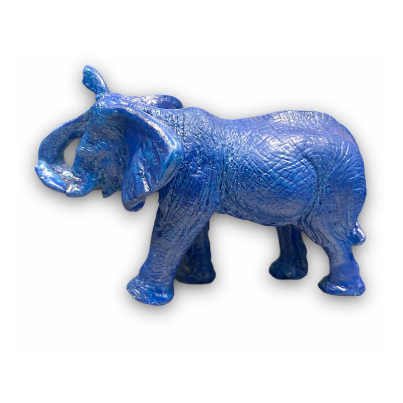Figura Elefante Y Rinoceronte Azul Feng Shui 8.6cm Y 7.5cm Azul Petróleo by HEREJE