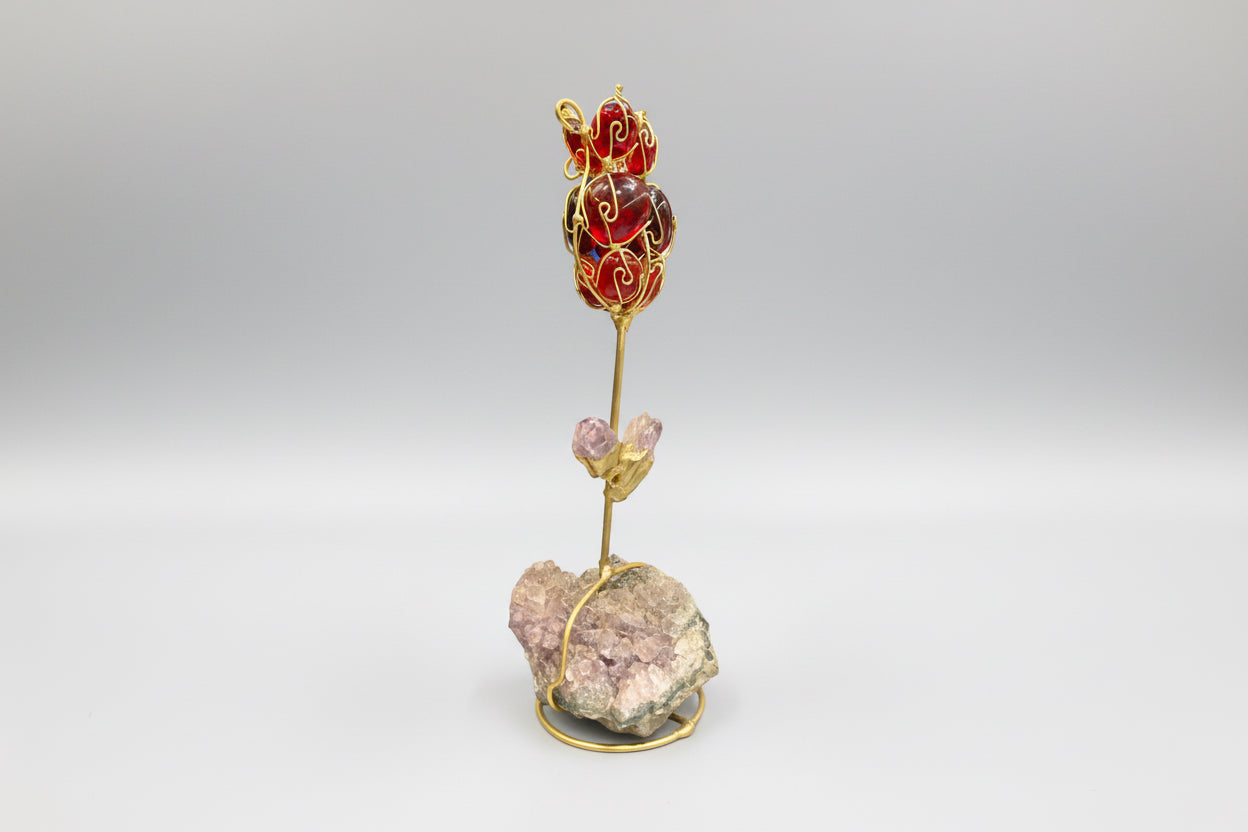 Flor Roja De Cuarzo Variado by HEREJE