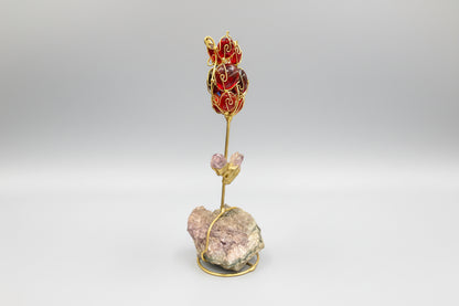 Flor Roja De Cuarzo Variado by HEREJE