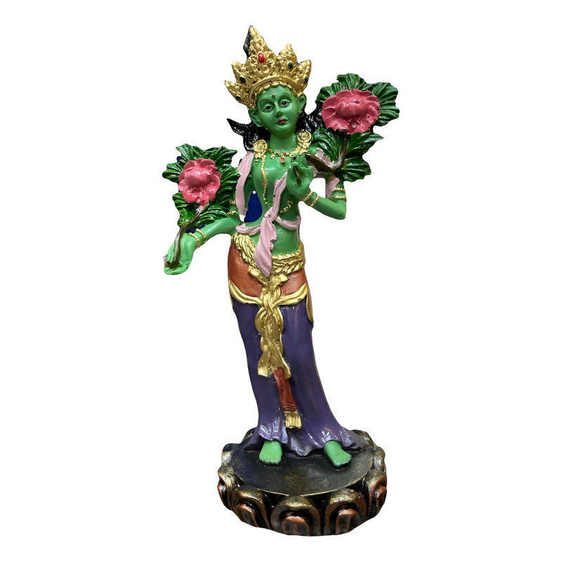 Tara Verde Diosa De La Salud Y La Compasión 20 Cm De Alto Verde by HEREJE