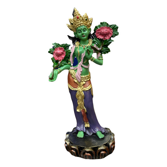 Tara Verde Diosa De La Salud Y La Compasión 20 Cm De Alto Verde by HEREJE