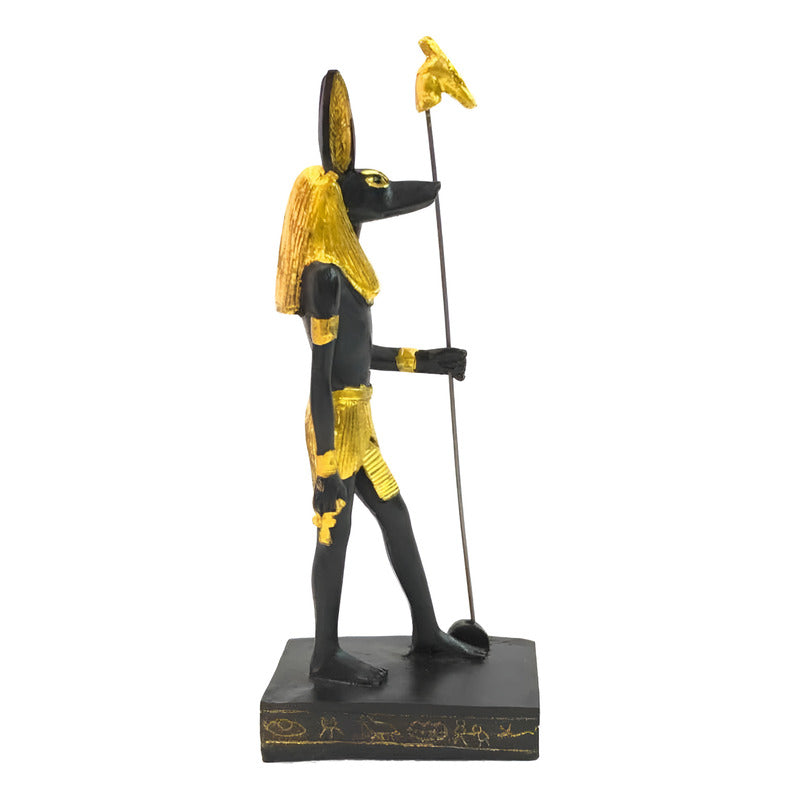 Anubis Figura En Resina 16cm Negro Con Dorado by ARTICULOS ESOTERICOS LETY