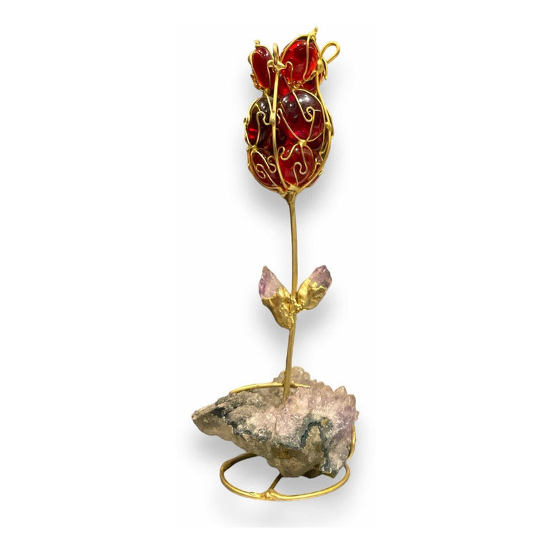 Flor Roja De Cuarzo Variado by HEREJE