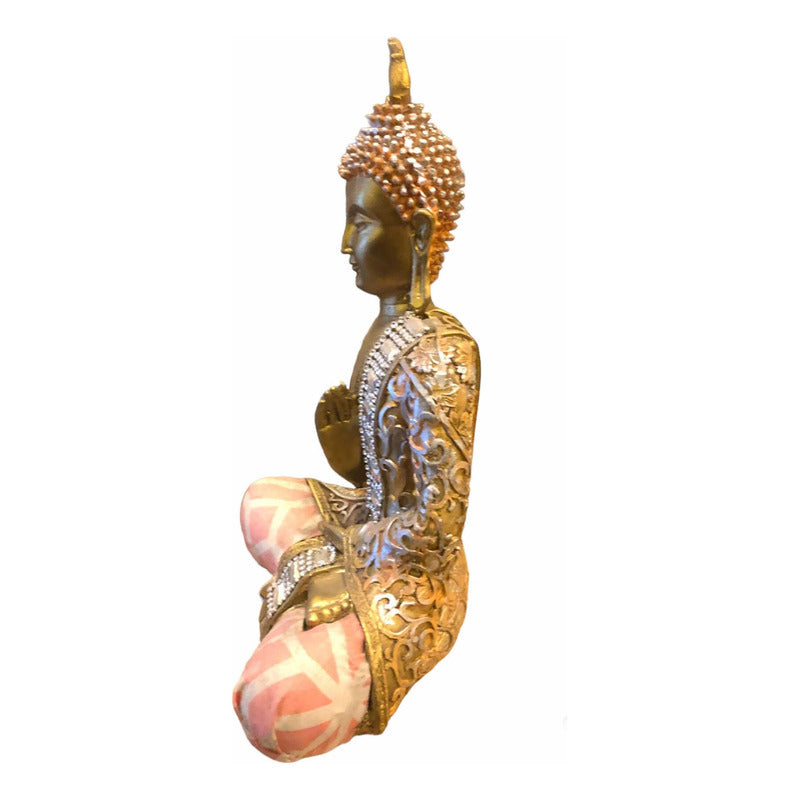 Buda Con Tela Dorado 25x18x7 Dorado by HEREJE