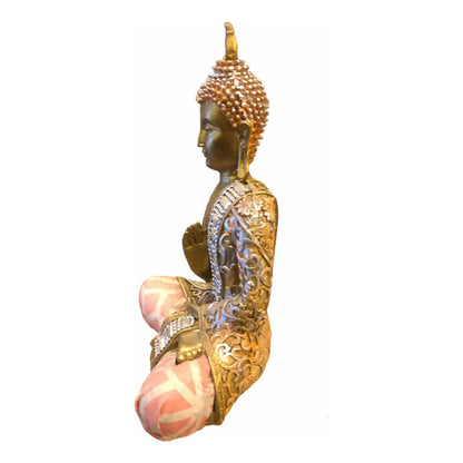 Buda Con Tela Dorado 25x18x7 Dorado by HEREJE
