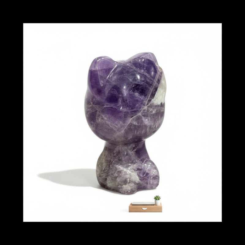 Escultura De Cuarzo En Forma De Gato 4.5x2.5x2 Cm Amatista by HEREJE