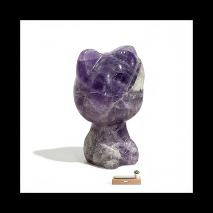 Escultura De Cuarzo En Forma De Gato 4.5x2.5x2 Cm Amatista by HEREJE