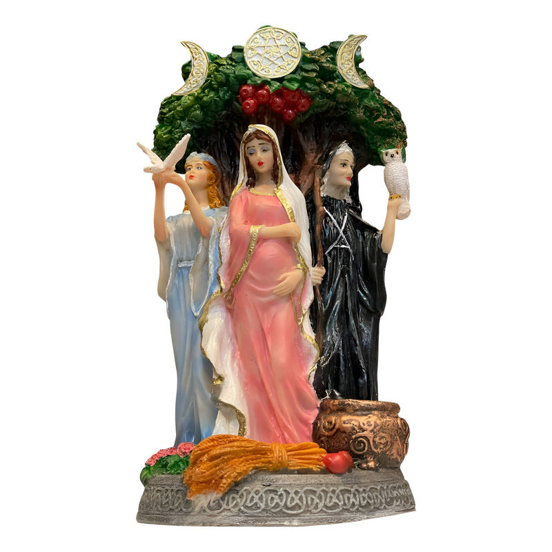 Triple Diosa Escultura De Resina 25cm De Altura Hecate Variado by HEREJE