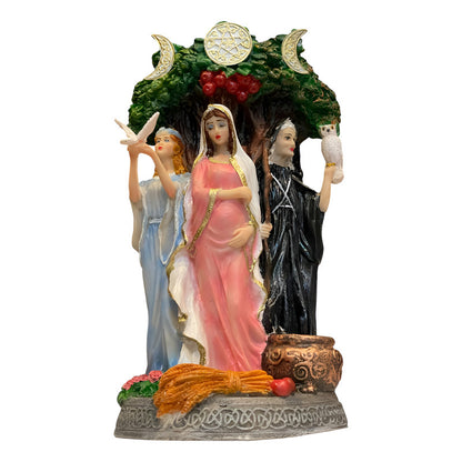 Triple Diosa Escultura De Resina 25cm De Altura Hecate Variado by HEREJE