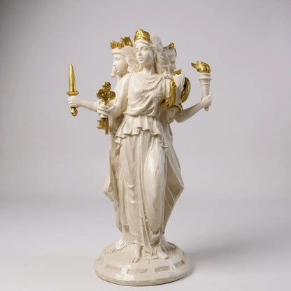 Estatua Hecate Triple Diosa Resina 21cm by HEREJE