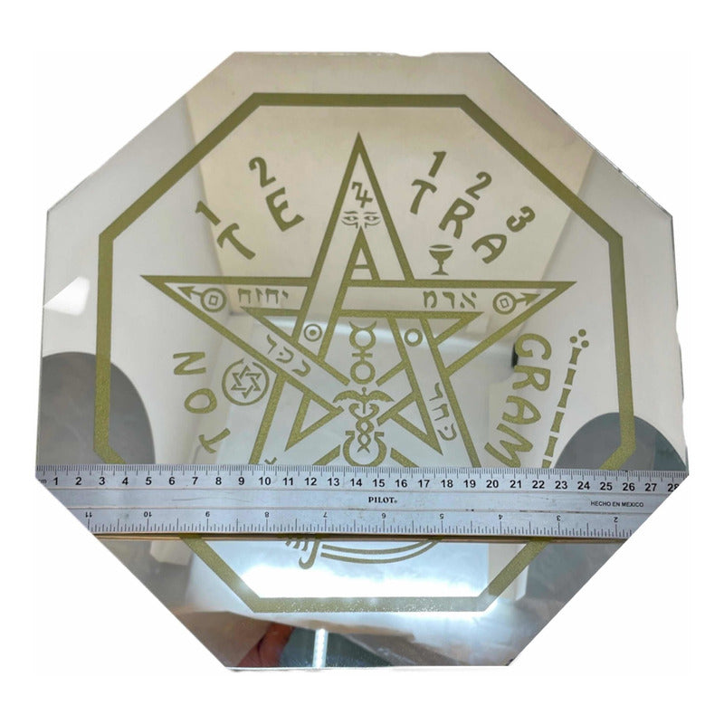 Tetragramaton 30cm Espejo Grabado by HEREJE