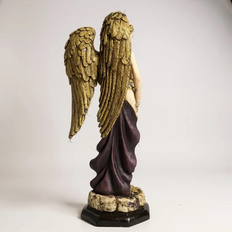 Angel De La Abundancia, Abundia Figura De Resina 30x12x10 Cm Dorado by HEREJE