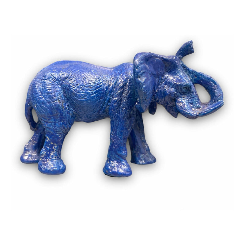 Figura Elefante Y Rinoceronte Azul Feng Shui 8.6cm Y 7.5cm Azul Petróleo by HEREJE