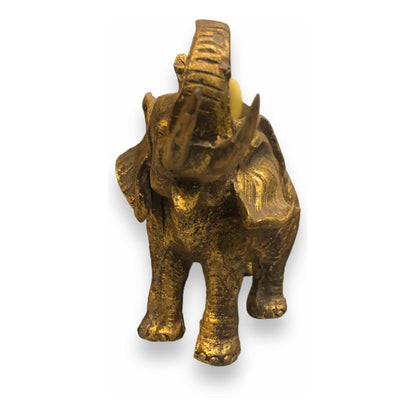 Elefante 13cm Figura De Resina Dorado by HEREJE