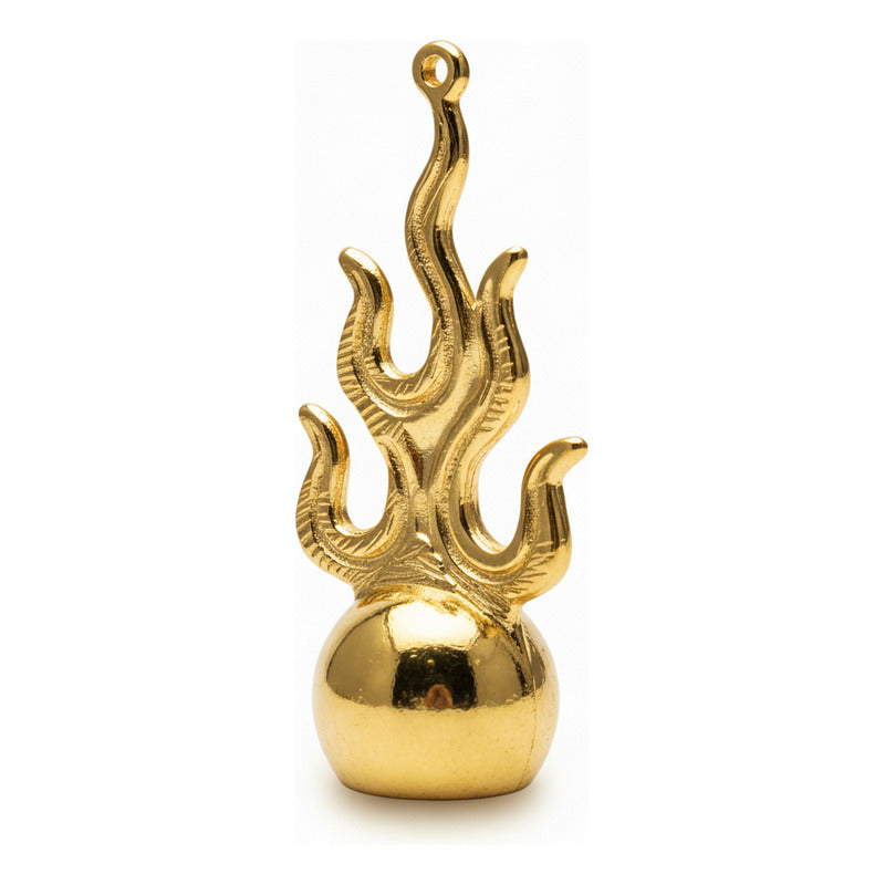Bola De Fuego Amuleto De Metal 7 Cm Altura by HEREJE