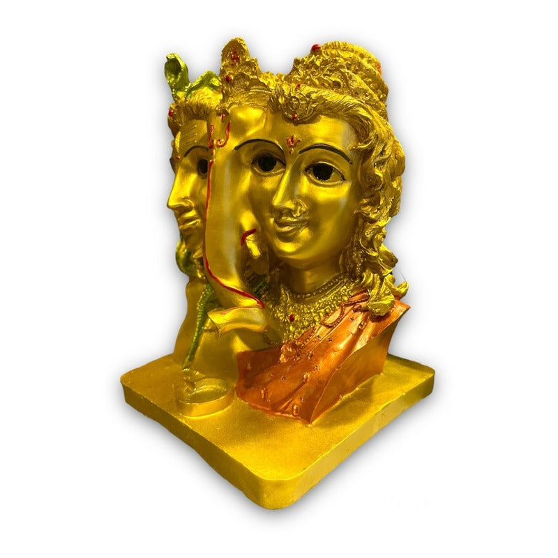 Ganesh Shiva Parvati Familia Sagrada Figura De Resina 21.5cm by HEREJE