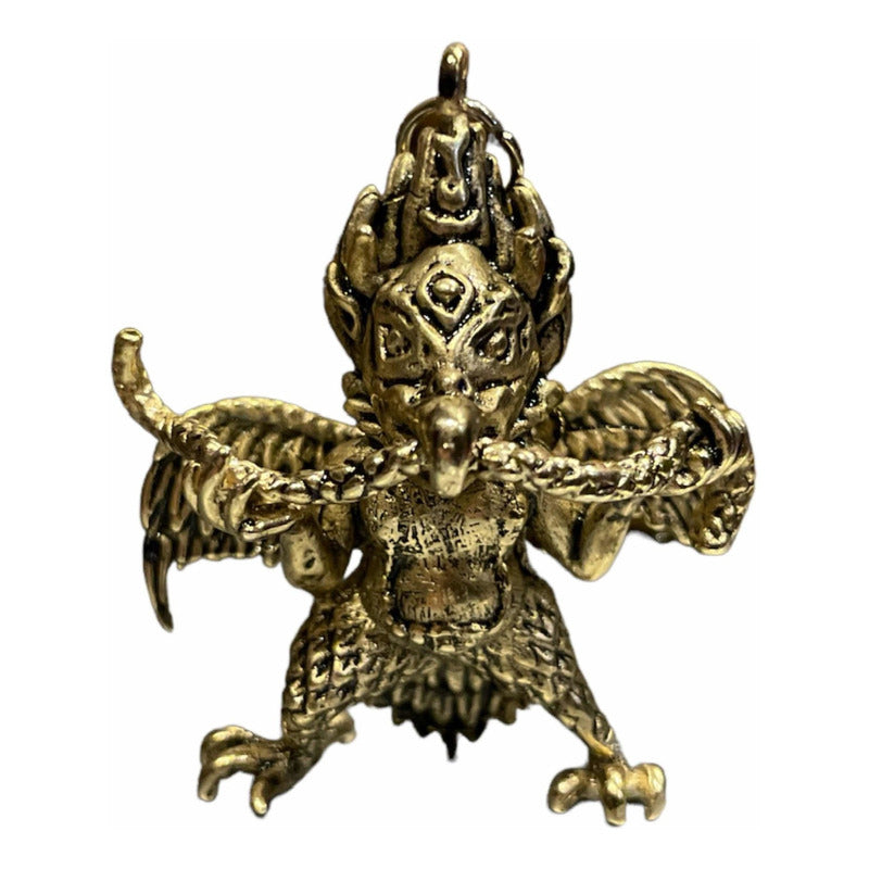 Garuda Amuleto En Metal Con Baño Dorado 18x35x40mm by HEREJE