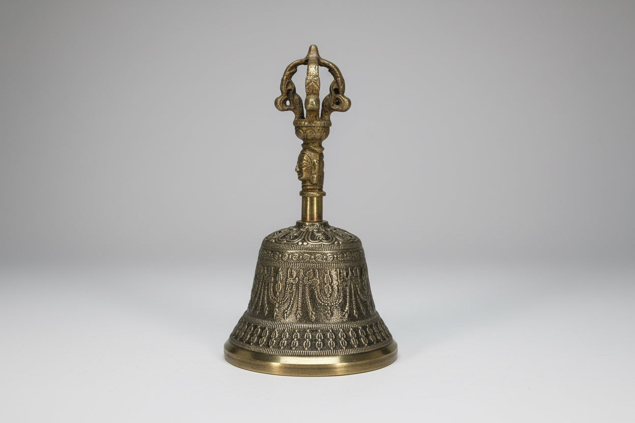 Campana Tibetana Cuenco Sanacion 7 Metales 14 Cm Alto by HEREJE
