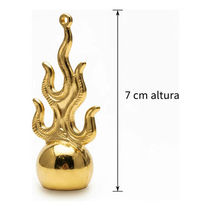 Bola De Fuego Amuleto De Metal 7 Cm Altura by HEREJE