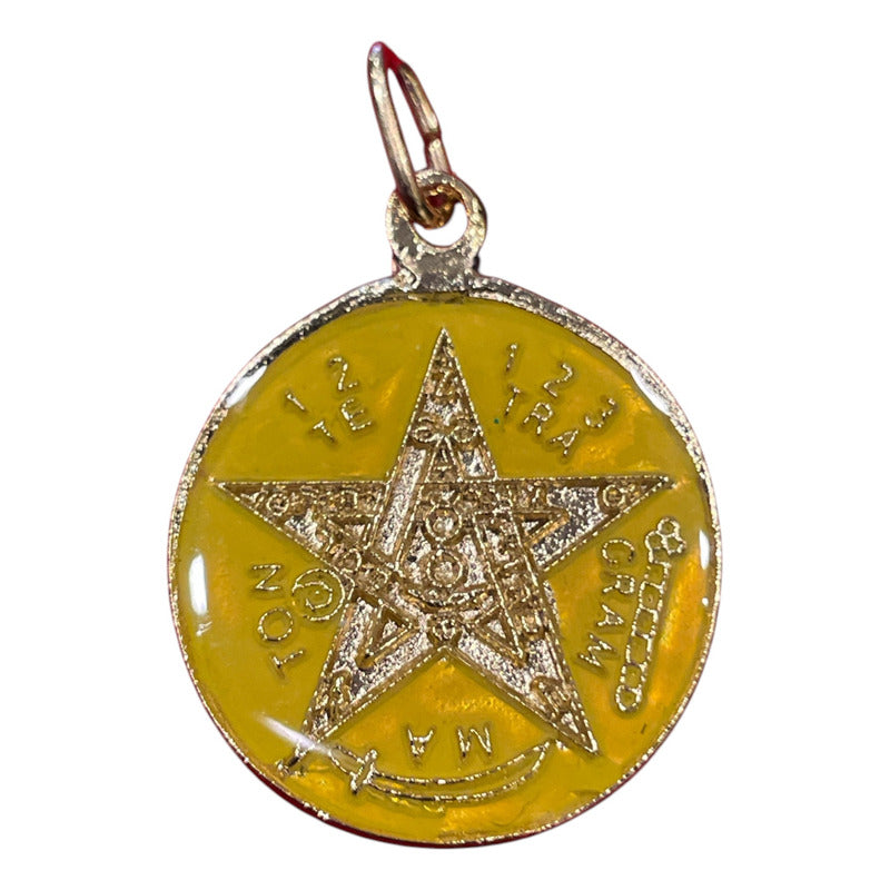 Pentagrama Ritualizado Mediano 7 Metales Tetragramaton 25mm by ARTICULOS ESOTERICOS LETY