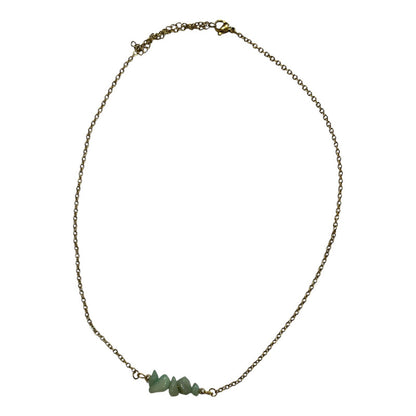 Collar Aquíje Pedra Cuarzo Dorado 45 Cm by HEREJE