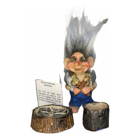 Troll Protector Del Negocio +comedero+semillas+tarjeta 10 Cm Variado by HEREJE