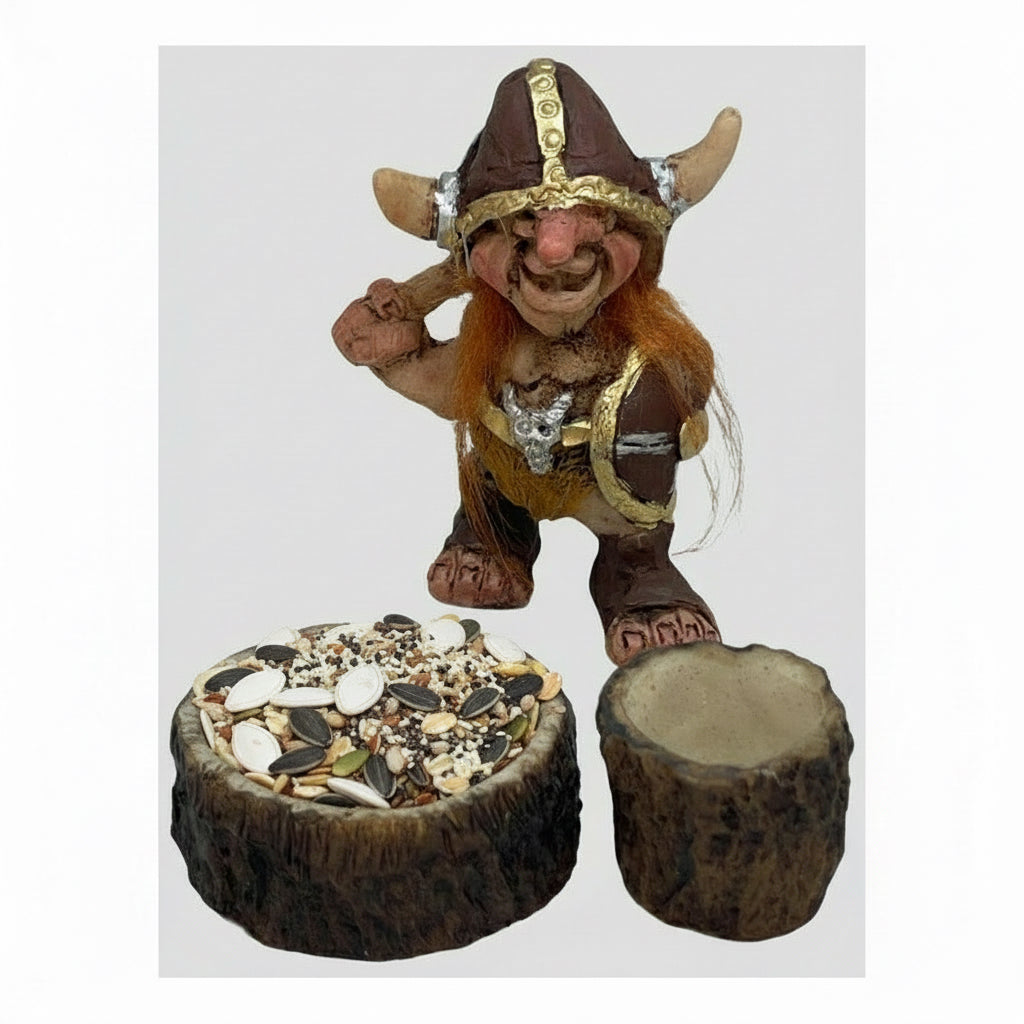 Troll Vikingo Protector Del Dinero 11 Cm Figura De Resina Cafe Dorado by HEREJE