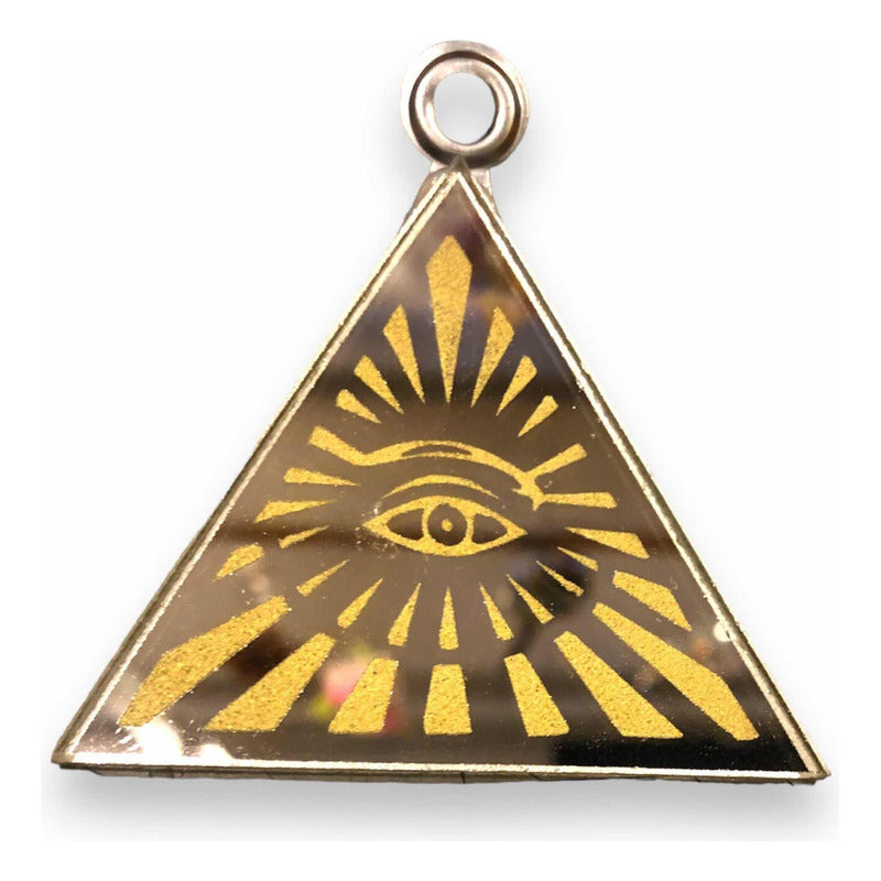 Espejo Triangular Ojo Visor De Cristal Grabado 9x9 Cristal by HEREJE