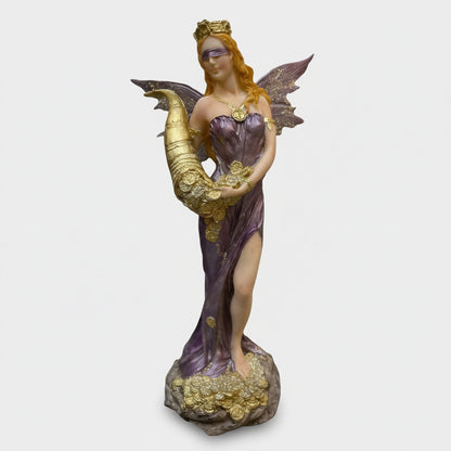 Estatua Abundia Con Alas 28 Cm Resina. by ARTICULOS ESOTERICOS LETY